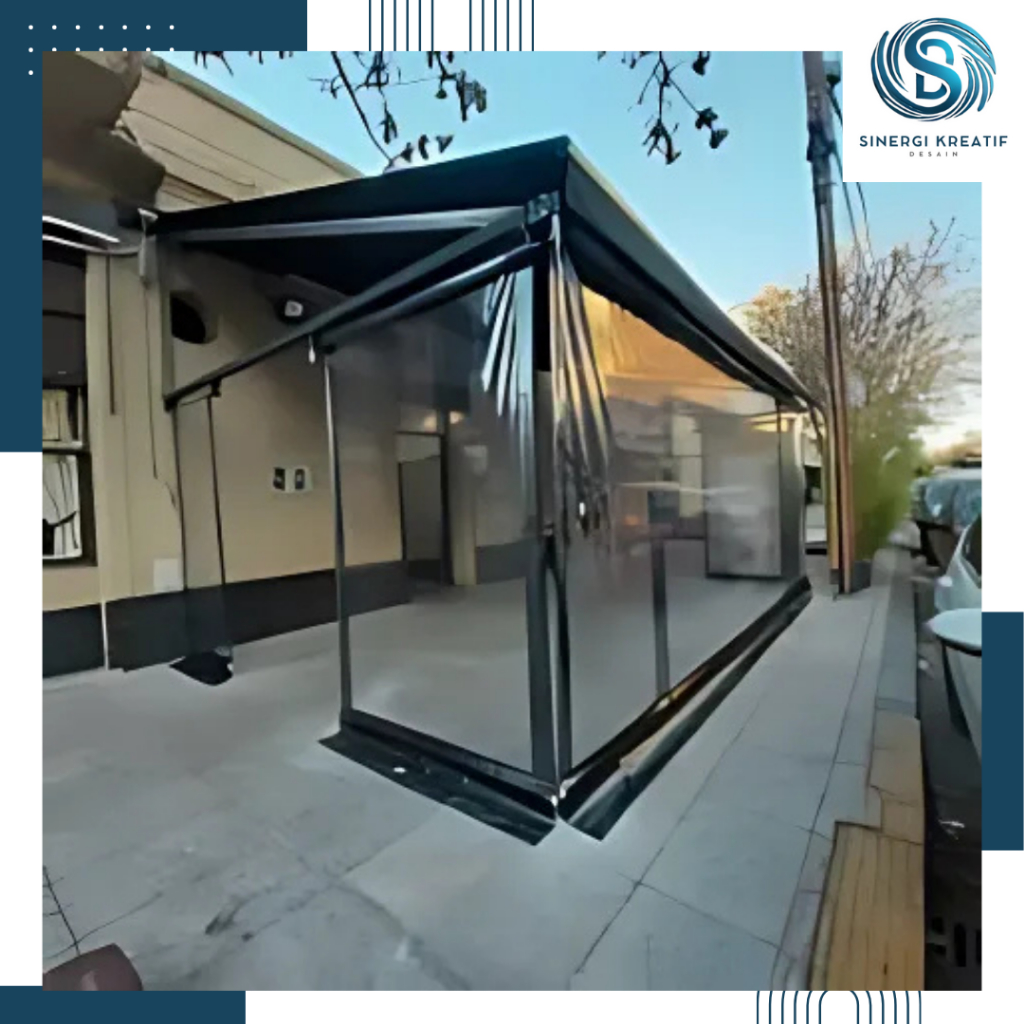 Tirai bening - Tirai plastik transparan / Monsoon blind