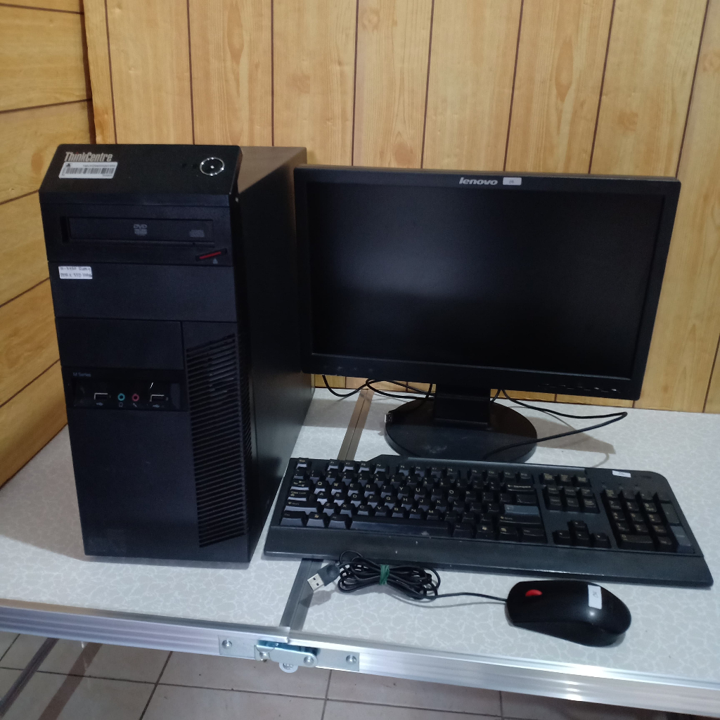 Paket Set PC Lenovo Core i5 plus LCD Monitor 19 inch komplit - PC Lenovo tower i5 full set siap paka