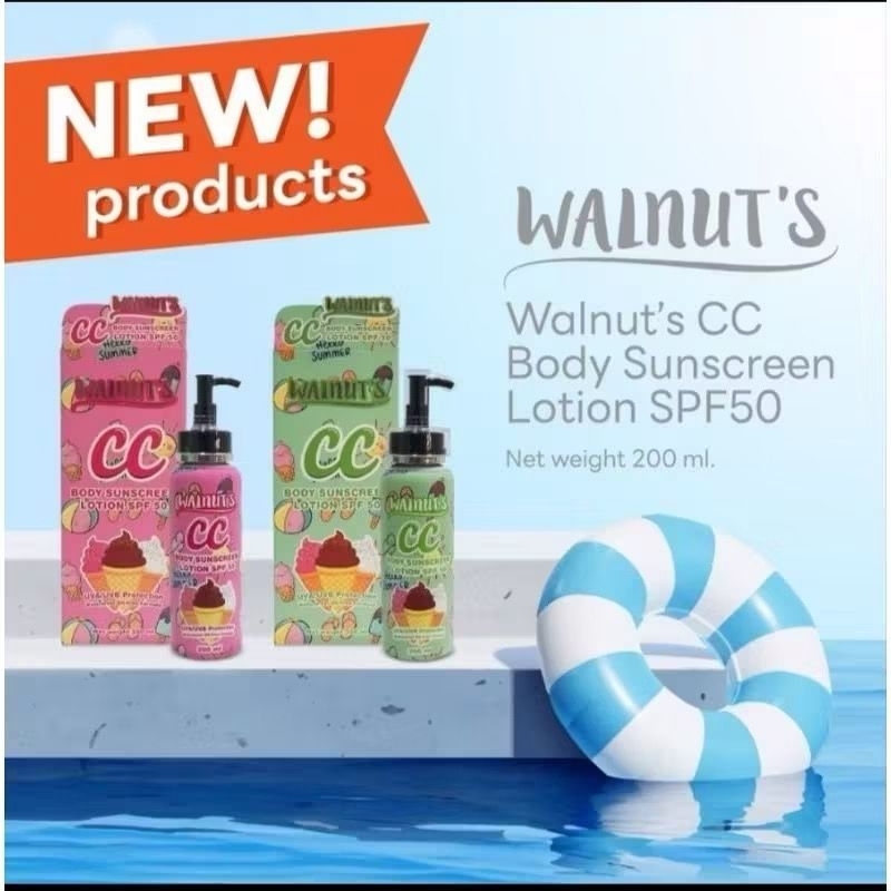 [ READY STOCK ] WALNUT'S CC & DD BODY SUNSCREEN LOTION SPF 50 100% ORIGINAL
MADE IN THAILAND