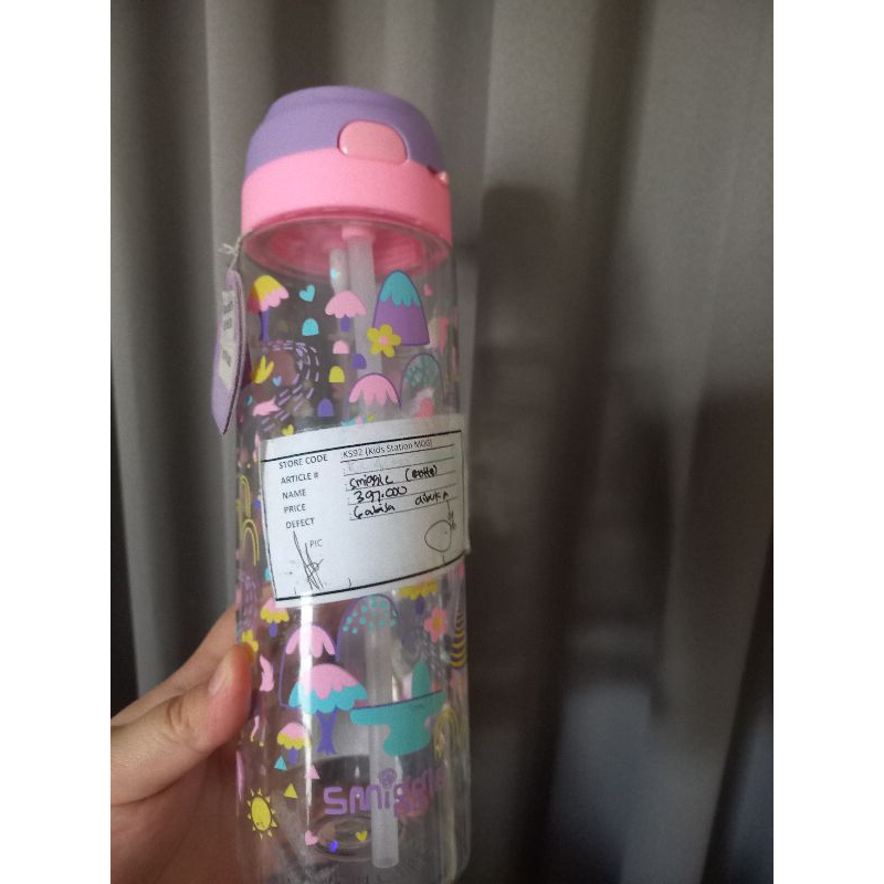 smiggle botol minum new original baru asli defect minus tutup botol girls bekal sekolah anak perempu
