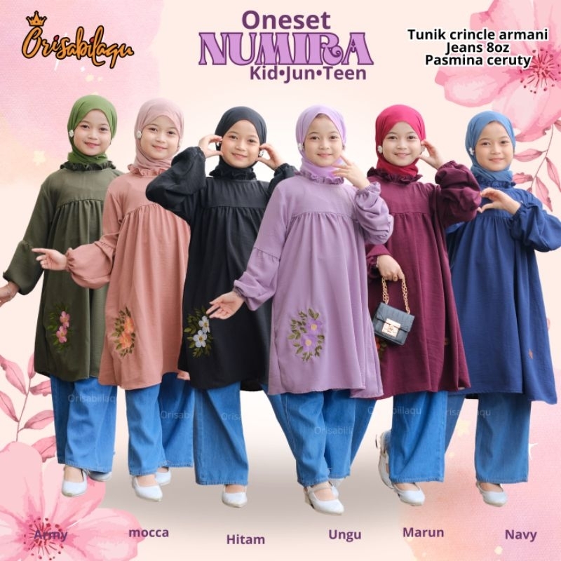 Setelan Tunik Anak Perempuan Remaja Tanggung Setelan Anak Cewe Tanggung Michan, Juwita, Numira  4-20