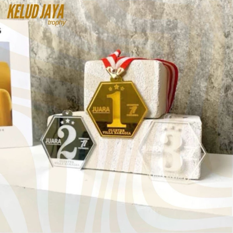 Medali Emas Akrilik Gold Medali Akrilik Gold Medali Emas Grafir Medali Akrilik