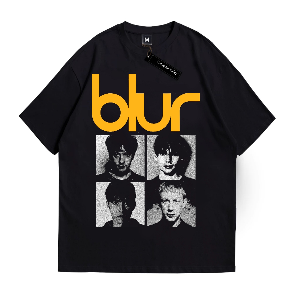 TwinsMusic Kaos Band Blur Black | Tshirt Band Bootleg Blur Cover Albun Blur