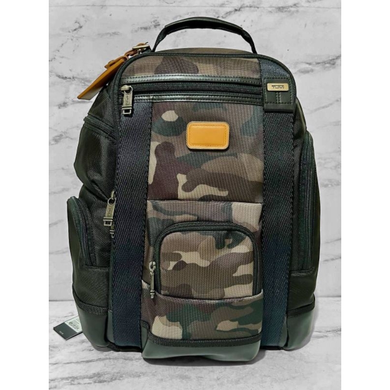 Tumi Hendrick Deluxe Backpack Canvas Camo Brown