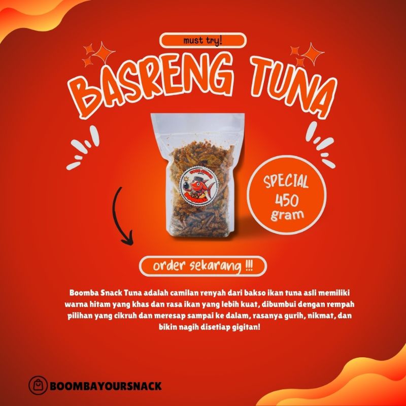 

Boomba Tuna - Basreng Tuna Daun Jeruk 450 Gr - Pedas, Gurih, Ikannya Terasa!