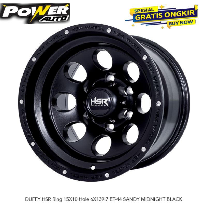 Velg / Pelek Mobil hsr DUFFY Ring 15 Lebar 10 lobang 6 et-44 untuk Ford Ranger Blazer Hilux