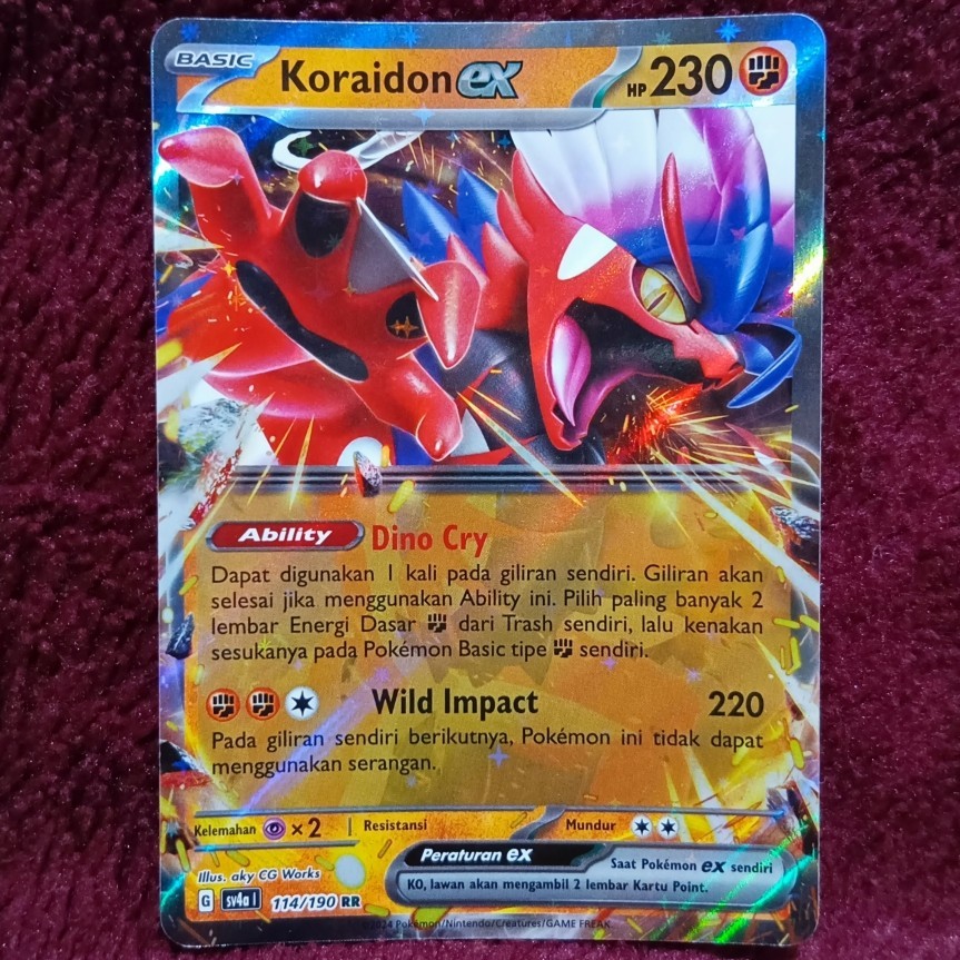 Koraidon EX RR sv4a - Pokemon TCG Indonesia foil holo