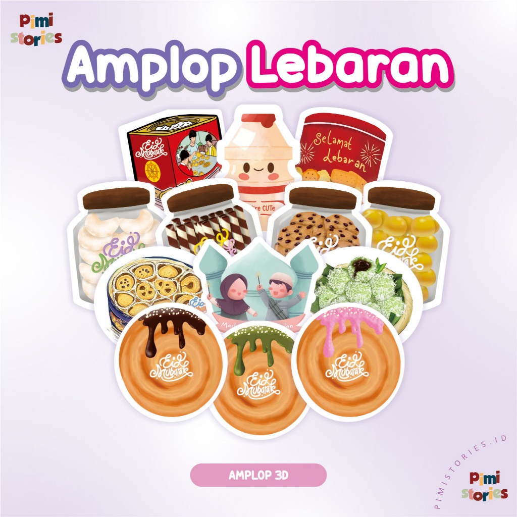 

AMPLOP LEBARAN 3D MOTIF LUCU
