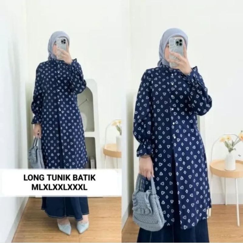 tunik garutan cinde belah samping batik solo