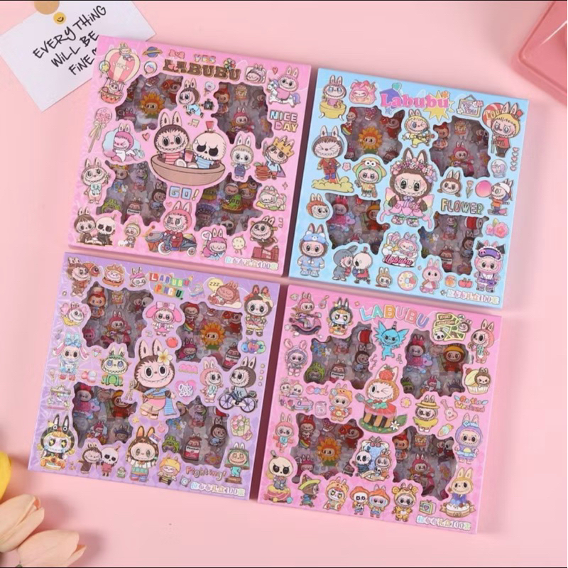 

Sticker Box 100 Lembar Momo Sanrio Motif Kartun Korea Lucu Anti Air Dekorasi Handbook Scrapbook DIY