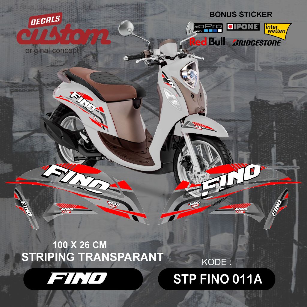 striping transparan fino stiker motor yamaha fino transparant decal fino