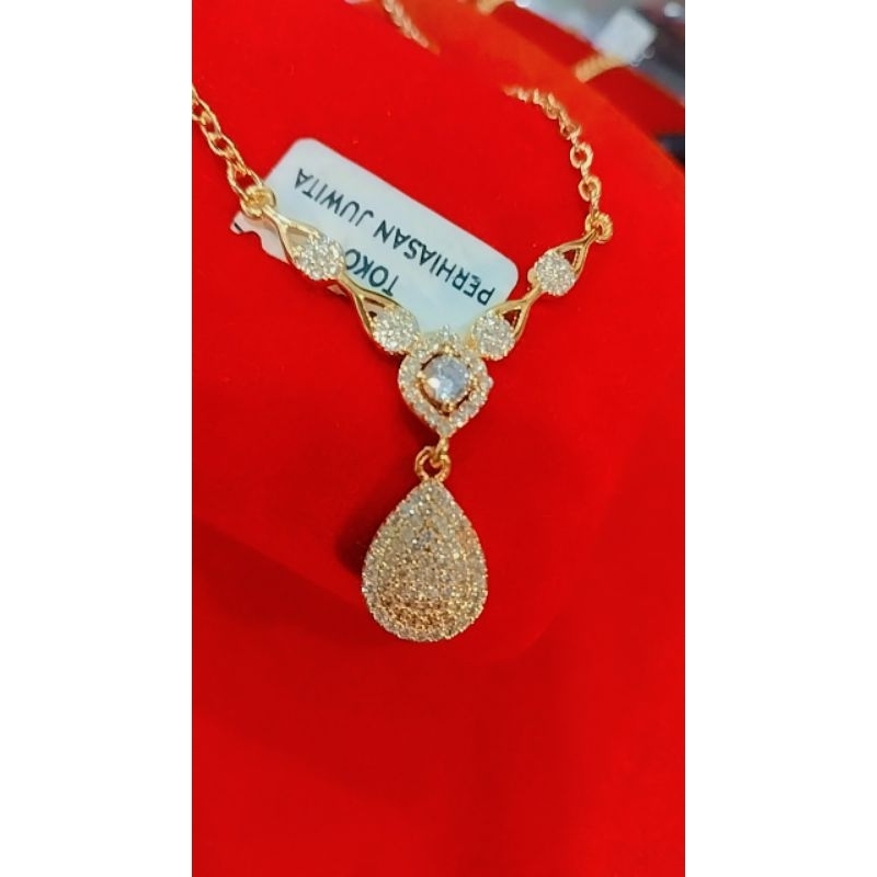 Kalung Replika Berlian Labu Titanium
