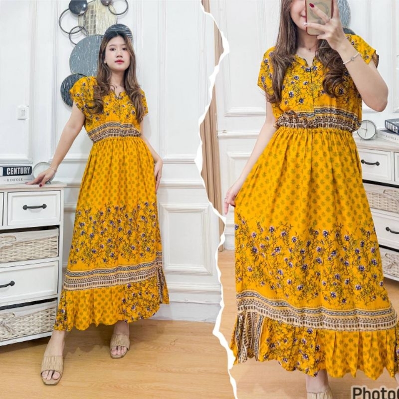 Daster Manohara Ruffle/Daster Bali Panjang Manohara