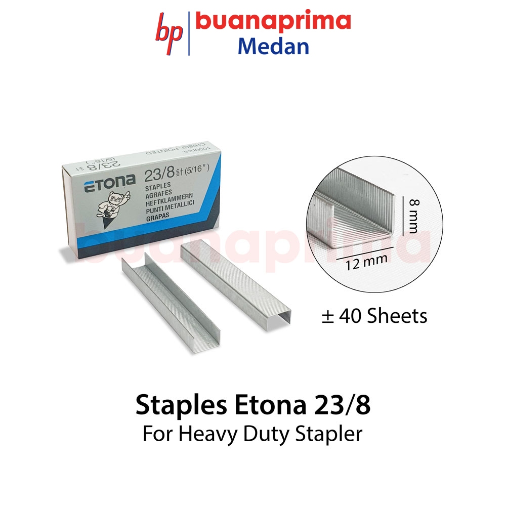 ISI STAPLER ETONA 23/8 Staples Untuk Hekter Jilid Besar Heavy Duty