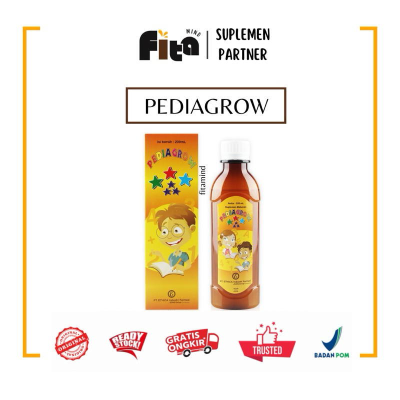 Pediagrow Sirup Vitamin Anak Suplemen / Vitamin B komplex / Vitamin D 200 ml