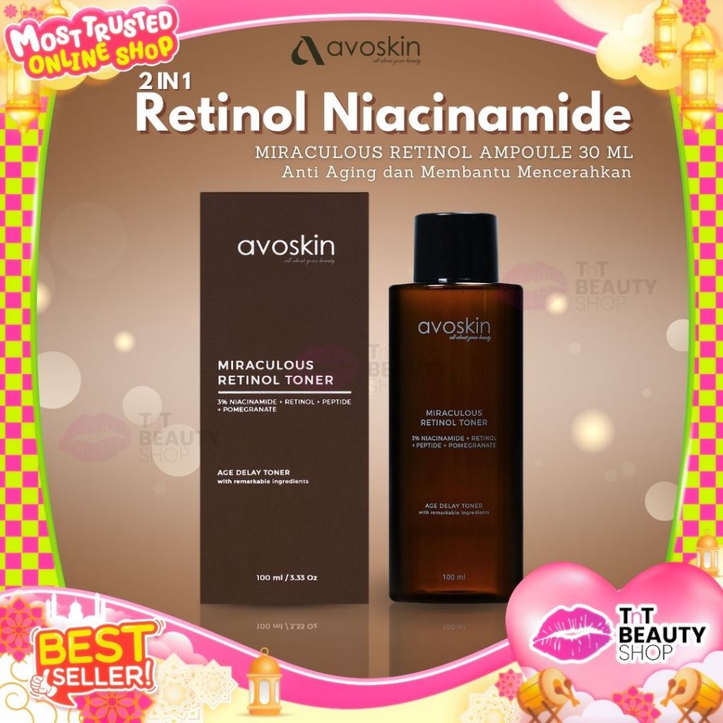 Toner Avoskin Miraculous Retinol 100ml Best 2 in 1 Retinol Niacinamide | TnT Beauty Shop