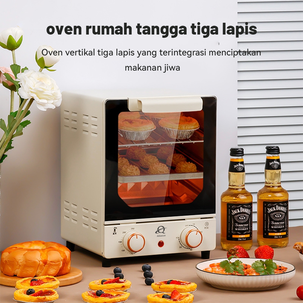 15L oven listrik multi-fungsi tiga oven vertikal oven cermin rumah tangga berkapasitas besar oven pe