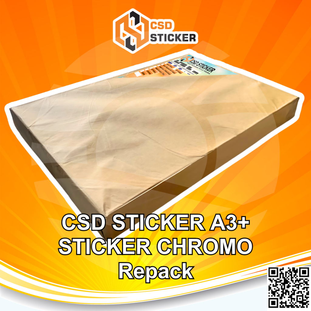 

CSD Stiker Chromo Bontak Glossy A3+ Stiker Cast Coated Label Digital Print - Repack