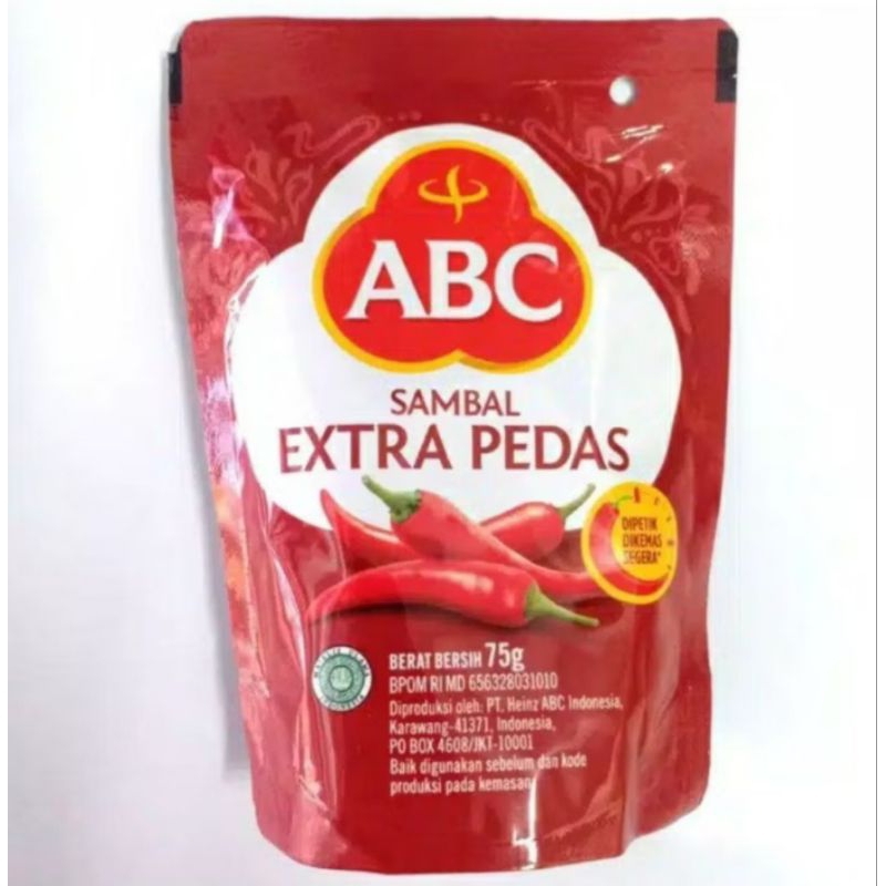 

Pouch Sambal Extra Pedas ABC 75 Gr