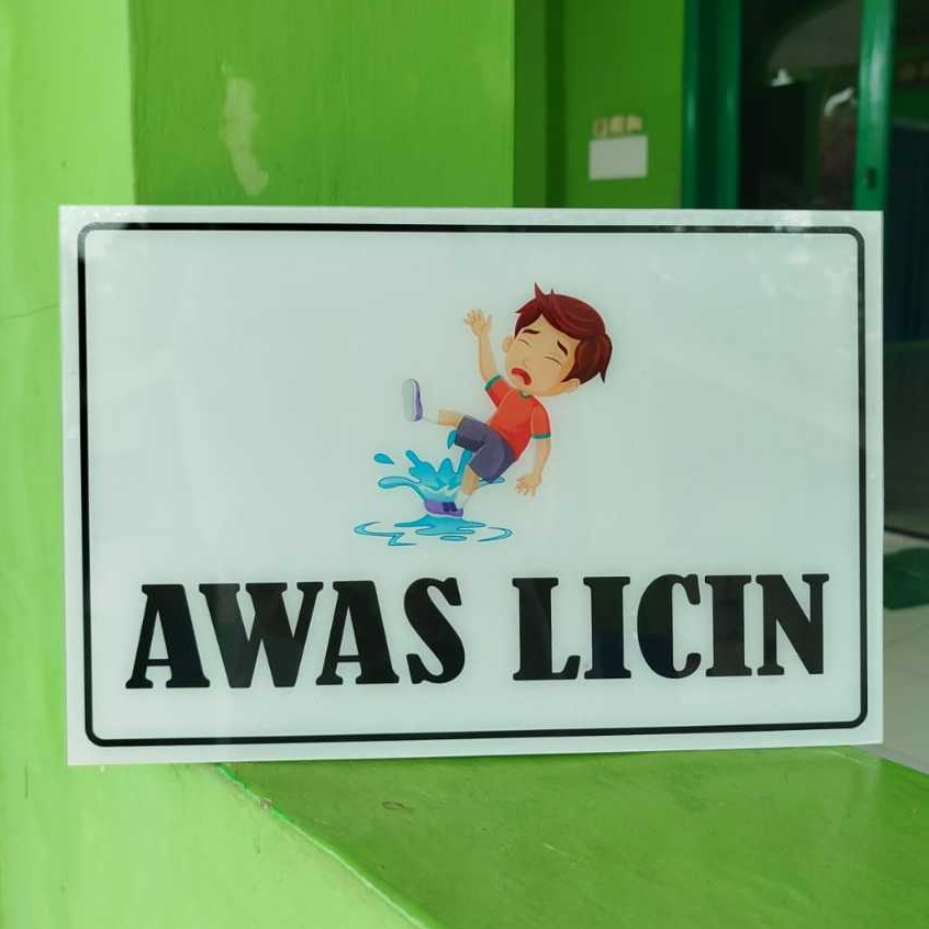 

AKRILIK, PAPAN PERHATIAN - AWAS LANTAILICIN - AWAS LICIN, CUSTOM, FREE DESAIN ( A 540 )