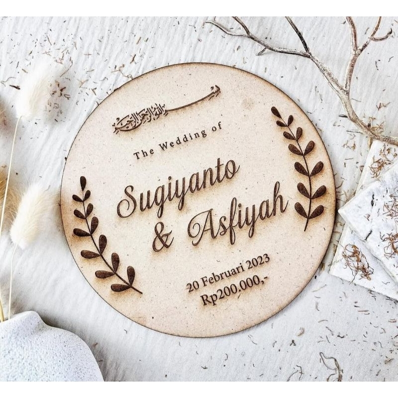 NAMA KAYU MAHAR RUSTIC, SCRABBOOK, KAYU GRAFIR BULAT, NAMA KAYU HIASAN BOX