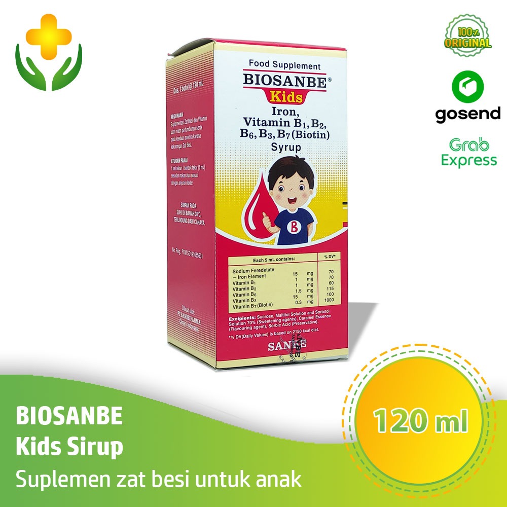Biosanbe Kids Sirup 120 ml Suplemen Zat Besi untuk Anak