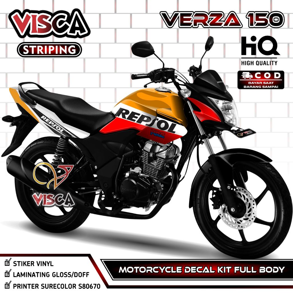 Decal Verza 150 Full Body - Stiker Verza Full Body - Dekal Verza Full Body - Striping Verza Variasi 
