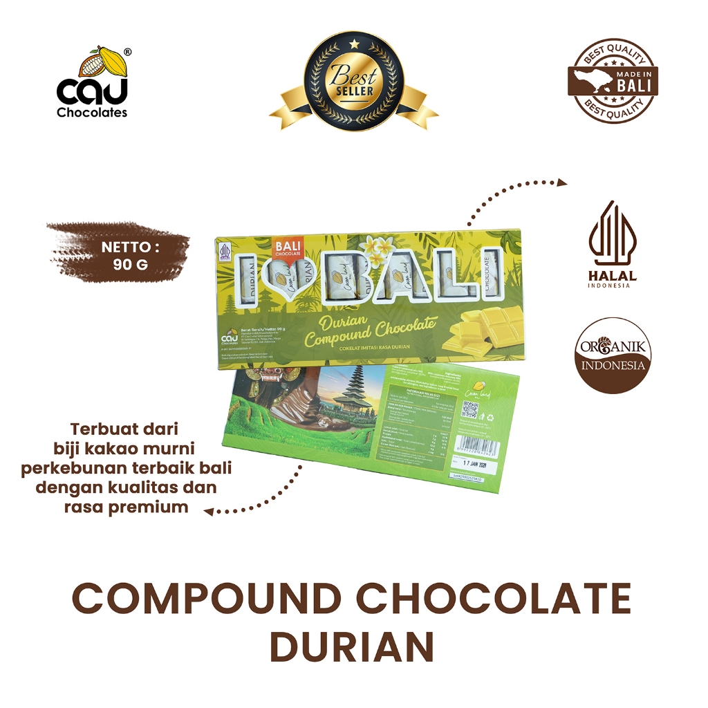

Cocoa Land - Compound Chocolate I LOVE BALI Durian - 90 gr