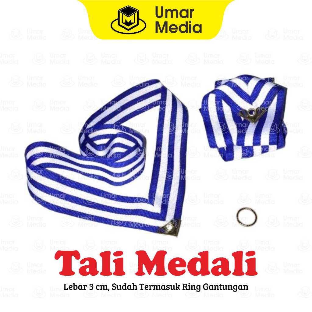 

Redy Stok Tali Medali TALI MEDALI LEBAR 3CM SUDAH TERPASANG SIKU TANPA MINIMAL ORDER + MATA AYAM + RING / TALI MEDALI SIAP PAKAI PANJANG