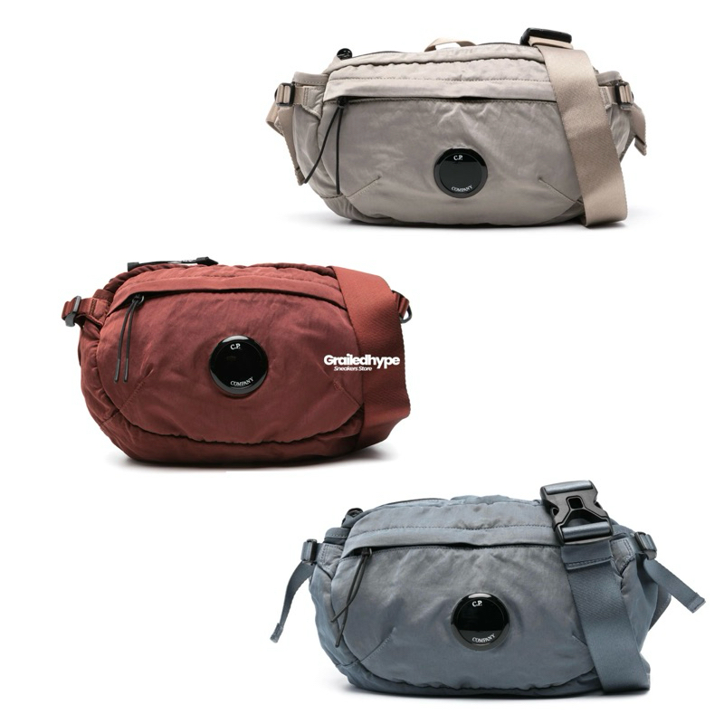 CP Company Lens Detailed Belt Bag (Sesame Beige / Rust Brown / Ocean Blue) | (100% Original Resmi)