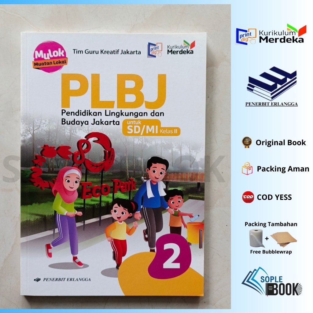 Buku PLBJ SD/MI Kelas 2 Kurikulum Merdeka (MULOK JAKARTA) Erlangga