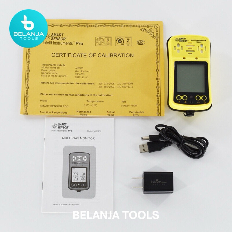 Gas Detector Smart Sensor ST8990 H2S O2 CO LEL Multi 4in1 EX Detektor ST-8990   Monitor Oxygen Analy