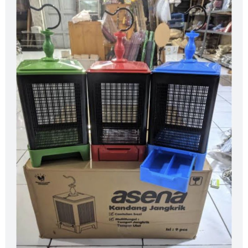 Asena Kandang Jangkrik Plus uler Paket Wadah Bok Jangkrik Uler Kotak Box Anti Semut awet Kuat