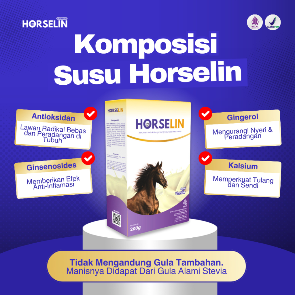 

Susu Kuda untuk PEGAL LINU Akut HORSELIN Jamu Herbal Premium untuk Tulang Otot dan Sendi (200gr)