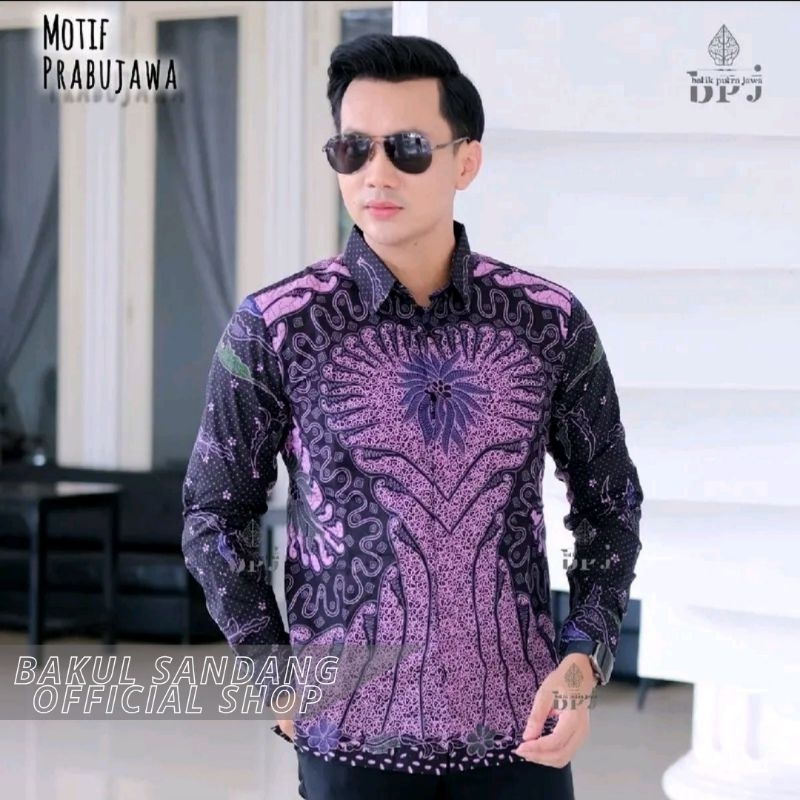 JOGLO UNGU BAJU LILAC kemeja batik pria lengan panjang terbaru ORIGINAL batik pria lengan panjang mo