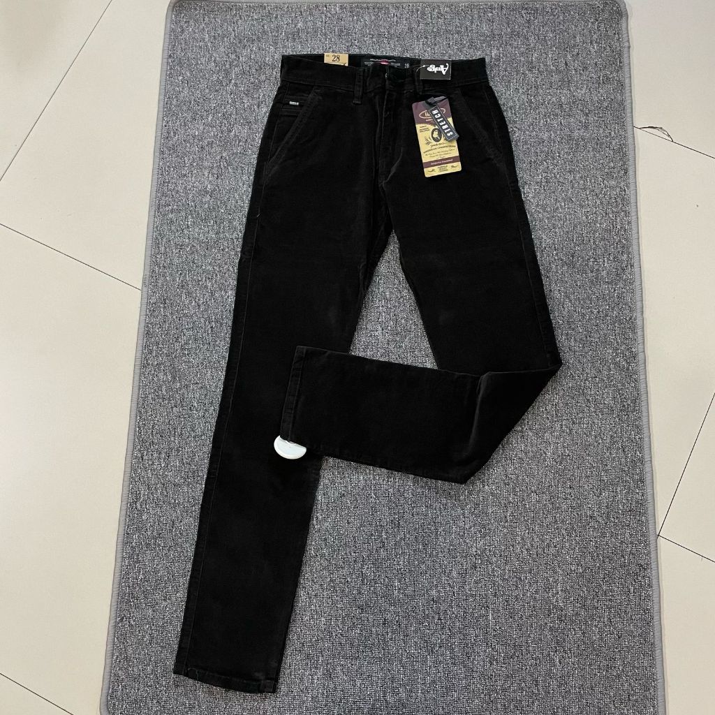 Celana Pria Panjang Twill Gabrielle GAWD173G0124 Coklat Slim Fit Polos Original