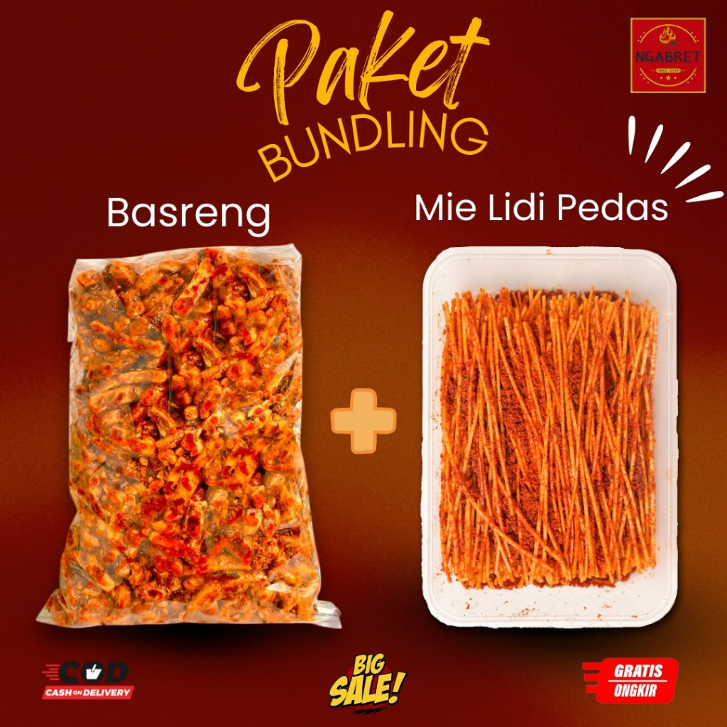

BASRENG PEDAS DAUN JERUK 1KG DAN MIE LIDI BOX PEDAS