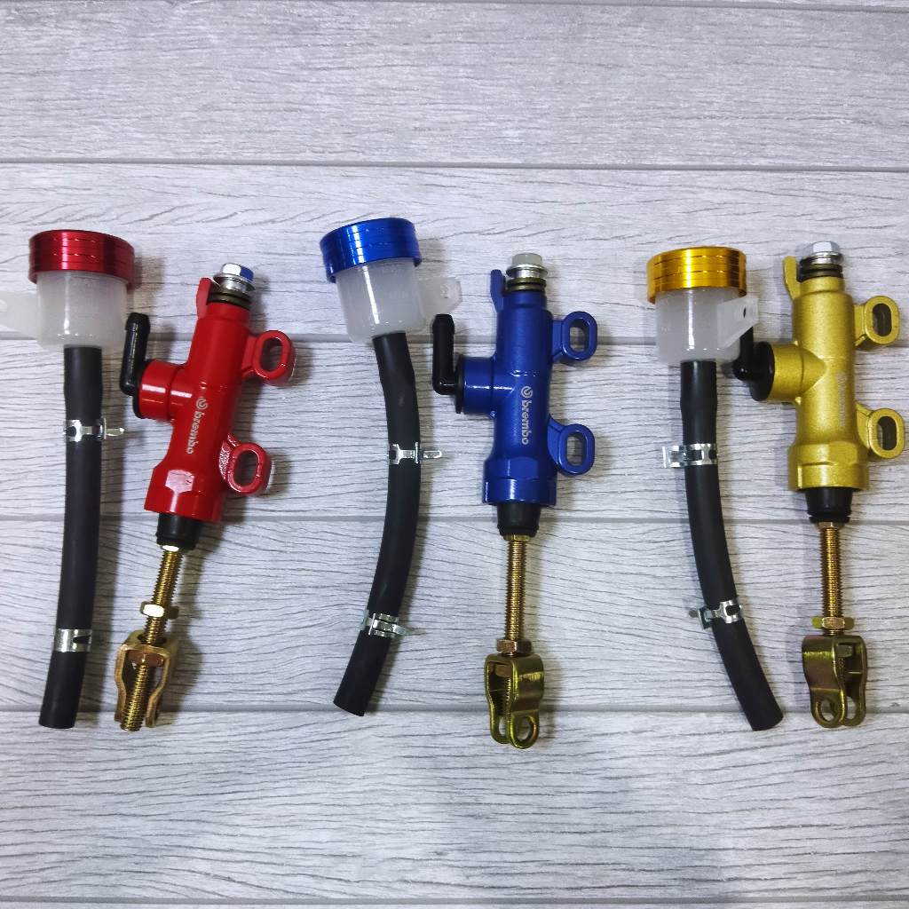 Tonjokan Master Rem Belakang Suntikan Rem Cakram Belakang Racing Brembo Biru Merah Gold Universal PN