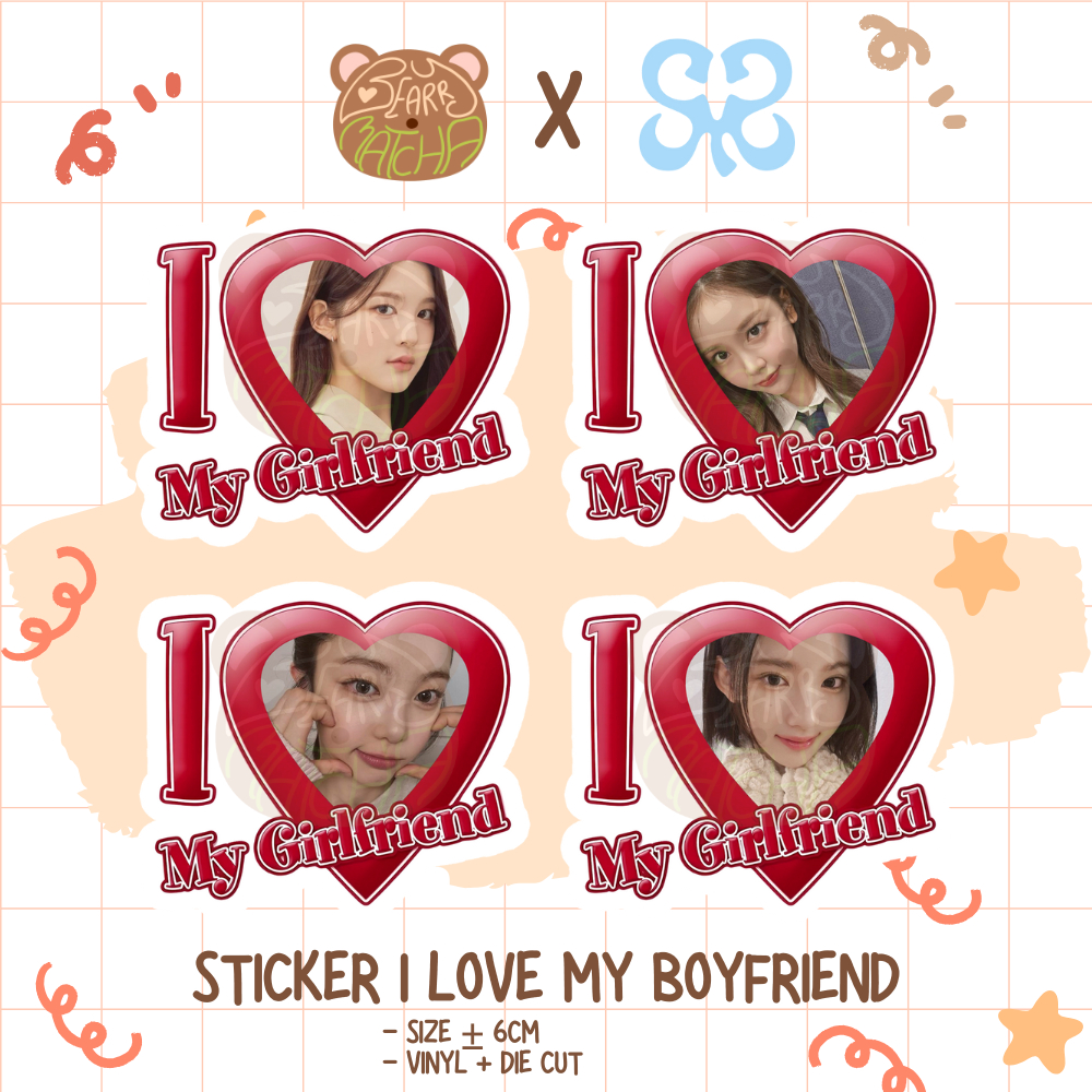 

[READY STOCK] Sticker I love My Girlfriend HEARTS2HEARTS