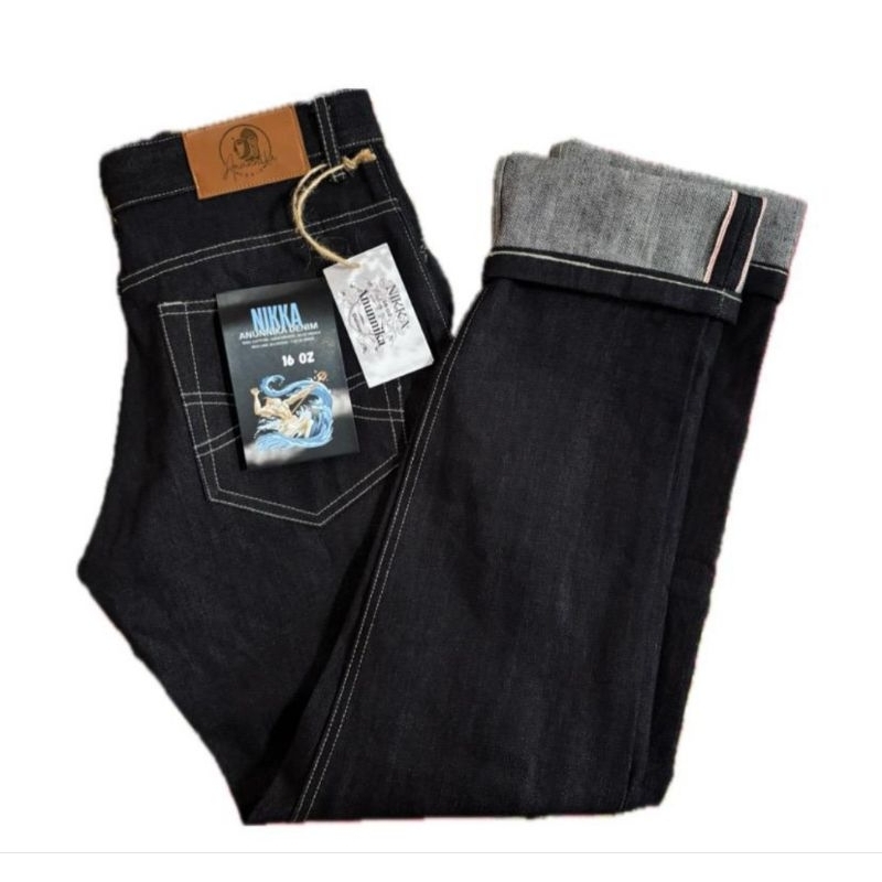 Anunnika Denim "NIKKA" Deep Blue 16 OZ Red line Selvedge  Non stretch