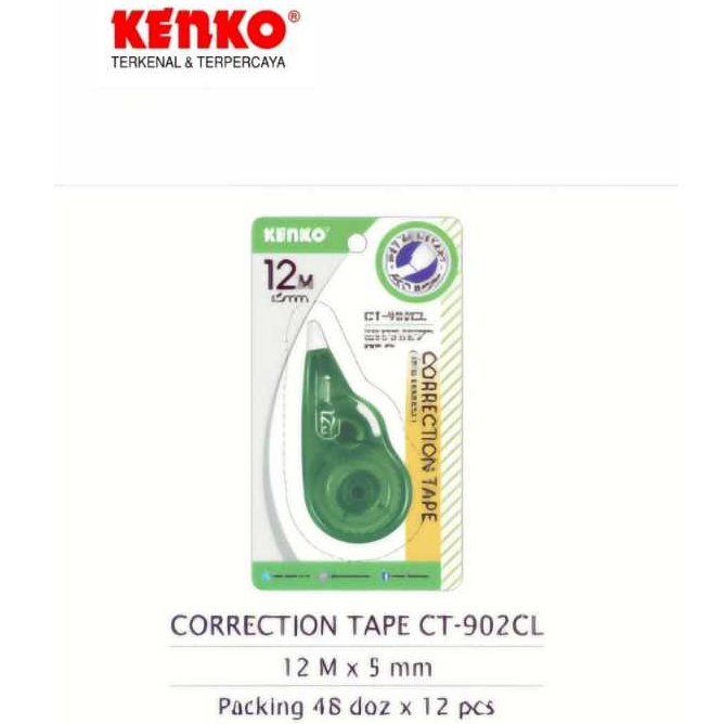 

KENKO CORRECTION TAPE / PITA KOREKSI CT-902CL (12M X 5MM)