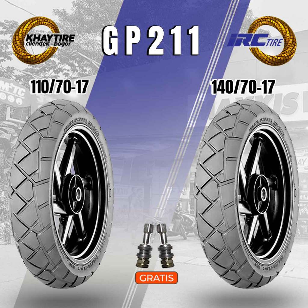 Sepasang Ban Motor Moge - IRC ROAD SPORT GP211F 110/70 & GP211R 140/70 Ring 17 Tubeless