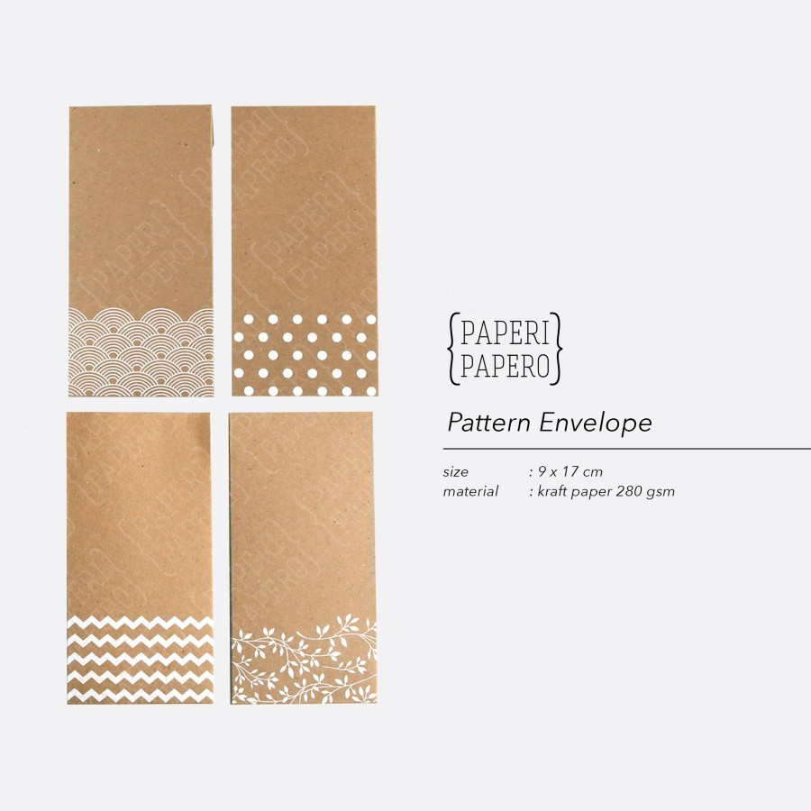 

Pattern Envelope / Amplop / Angpao - Rustic & Minimalist Cokelat Kraft (5 pcs)