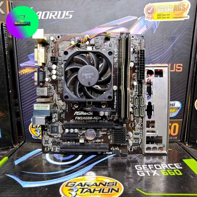 Motherboard AMD ASRock Socket FM2+ Processor A6-6400K Memory RAM 8GB DDr3