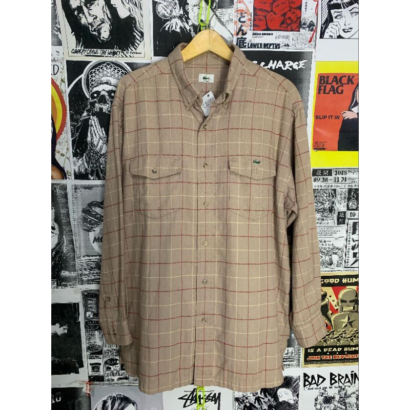 kemeja flanel lacoste