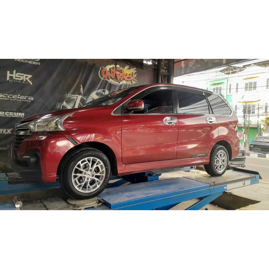 PAKET VELG PLUS BAN ACCELERA 185 65 R15 UNTUK MOBIL AVANZA USE VELG HSR FE01 RING 15