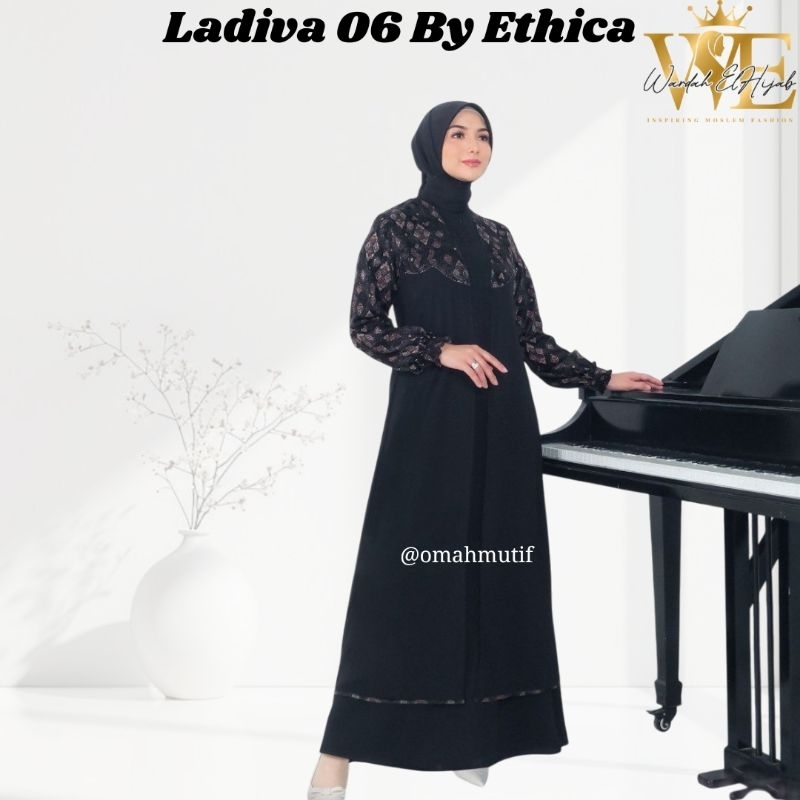GAMIS WANITA DEWASA LADIVA 06 ETHICA GAMIS HITAM BAJU LEBARAN 2025