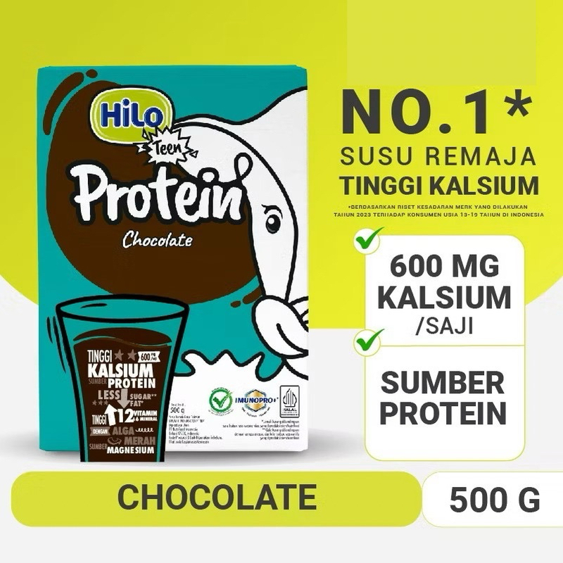 Hilo Teen Chocolate 500gram - Susu Tinggi Kalsium Peninggi Badan / Cokelat
