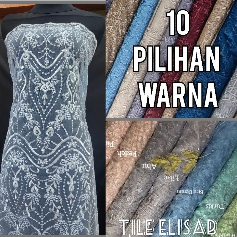 Brokat Tile Etnik Tile Bordir Kain Kebaya