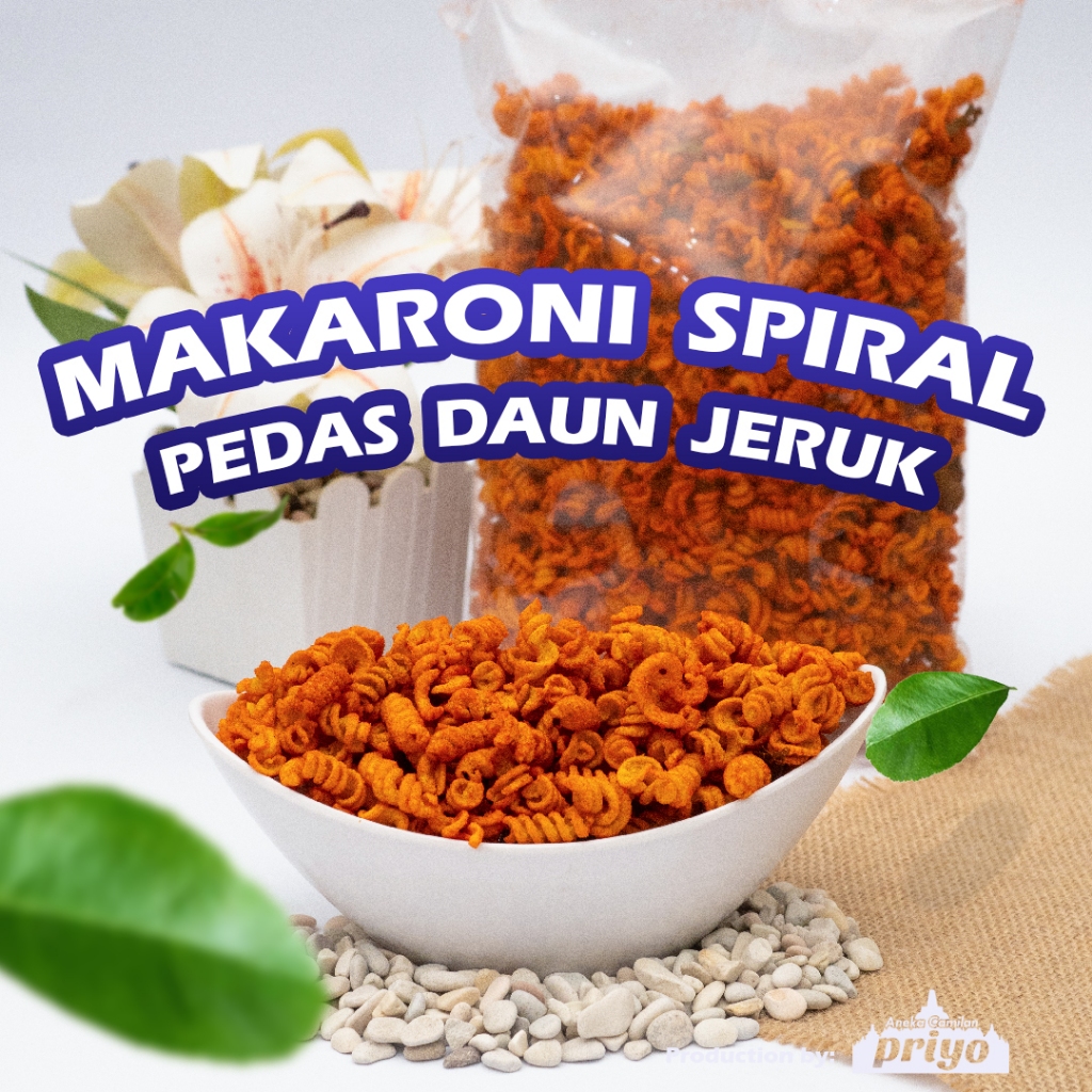 

Makaroni Spiral Pedas Daun Jeruk Gurih Renyah – Camilan Kekinian HALAL Priyo Snack Borobudur